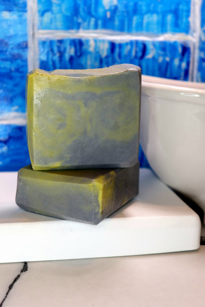 GlowBar Handcrafted Tumeric and Activated Charcoal Soap Bar